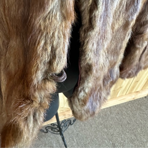 Vtg Kuhl Rich Brown Real Fur Teddy Cape for Women, Shrug, Shawl 40s 50s 60s Soft - Picture 8 of 13